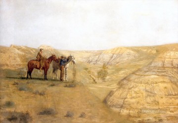 印象派 Painting - 悪い土地のカウボーイ 1888